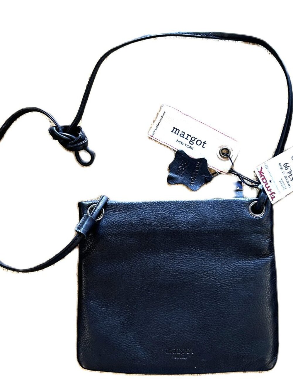 Black leather crossbody bag